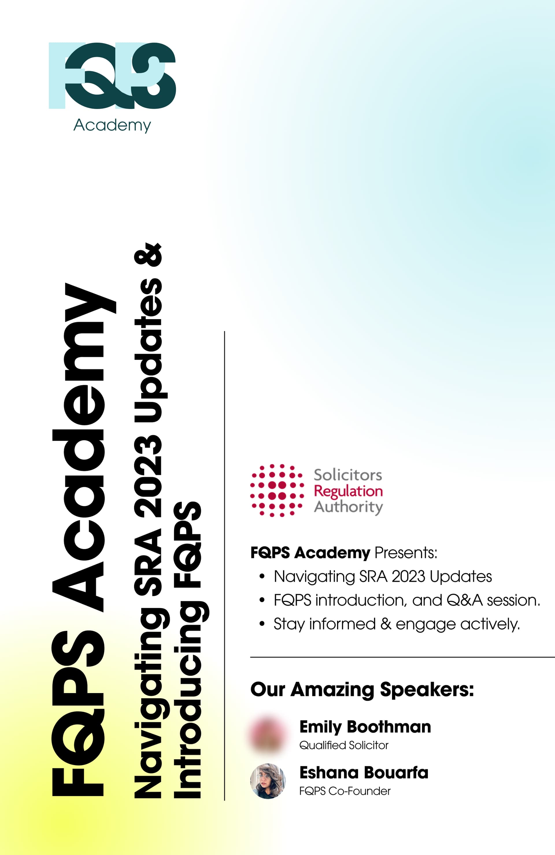 Navigating SRA 2023 Updates & Introducing FQPS Academy